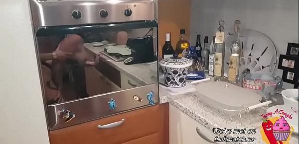  Busty Italian MILF Drilled in the Kitchen